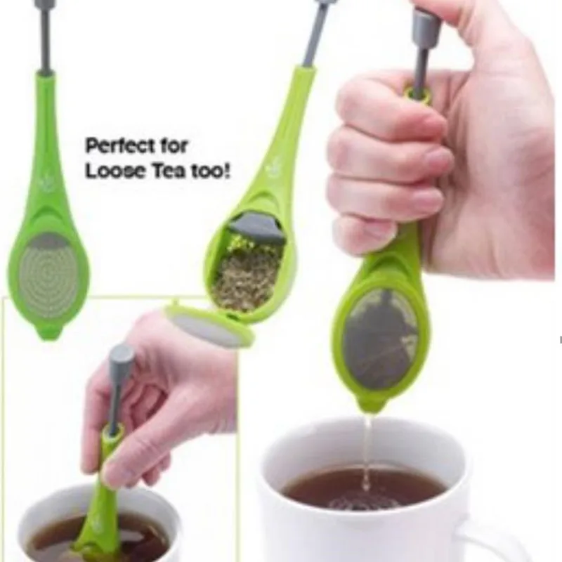 

Tea Infuser Built-in plunger Reusable Tea bag Plastic Tea&Coffee Strainer Measure Swirl Steep Stir&Press