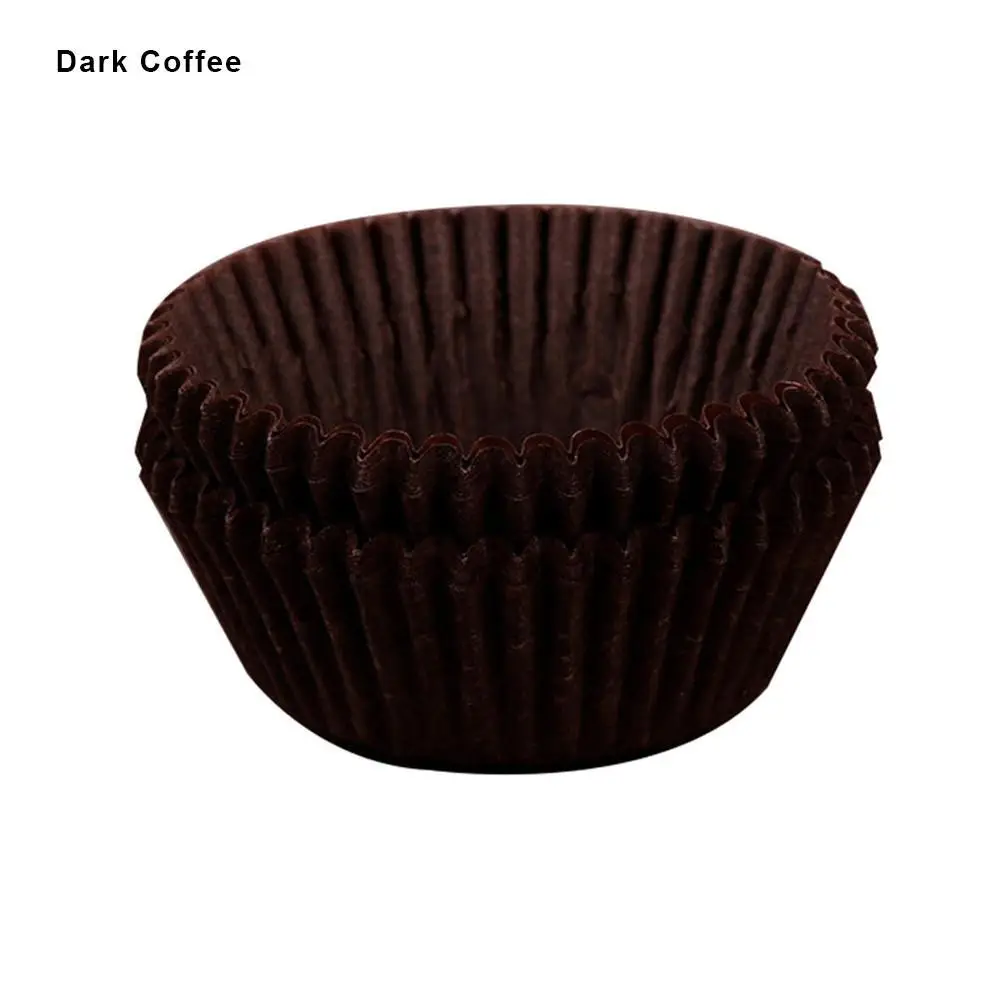 Waasoscon 100 шт./упак. домашняя кухонная посуда для выпечки инструменты для торта мини-бумажная упаковка для капкейков Свадебная обертка формы для маффинов чашки для выпечки - Цвет: Dark Coffee
