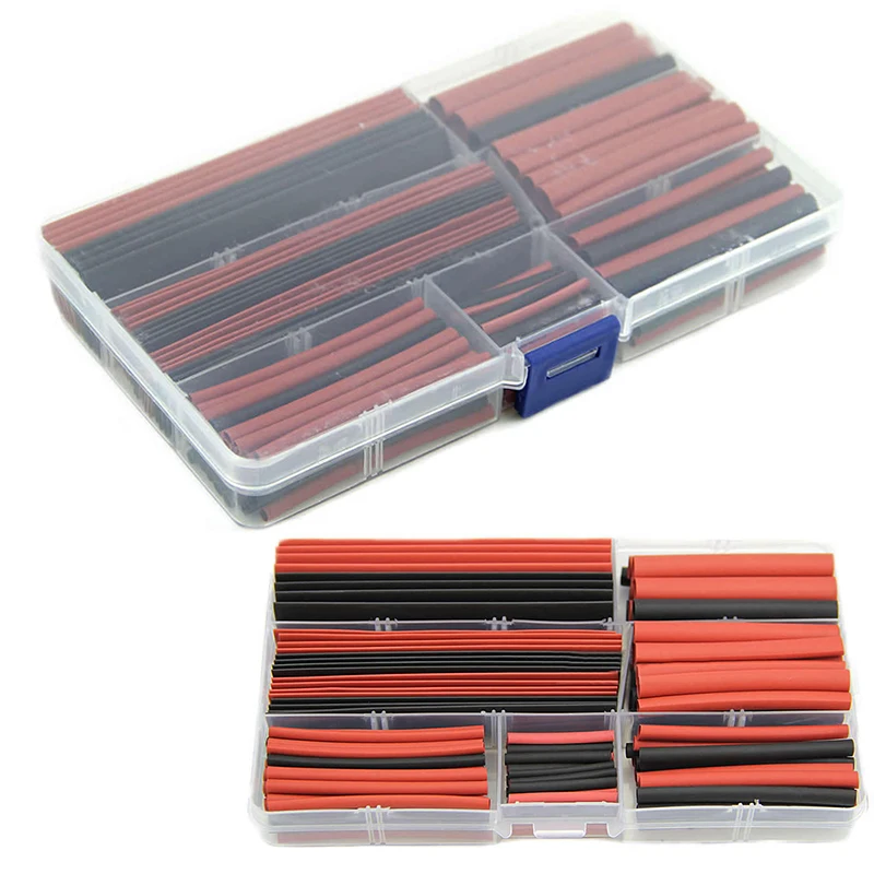 

150pcs Shrinkable Tubes Polyolefin 2:1 Heat Shrink Tubing Tube Sleeving Wrap Wire Assortment Kit +Plastic Box