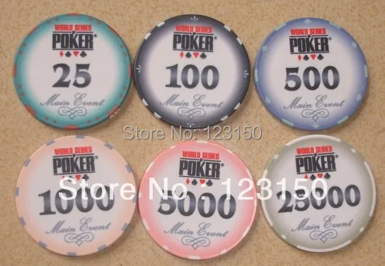 

CP-009 WSOP 10G ceramic poker chip set without case - 500 piece