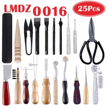 Lmdz kit de ferramentas para trabalhar com couro em artesanato, profissional para trabalhar com couro em artesanato de diy