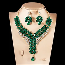 LAN дворец последние африканские бусы для свадьбы золотой цвет многоцветные Ювелирные наборы ожерелье и серьги шесть цветов