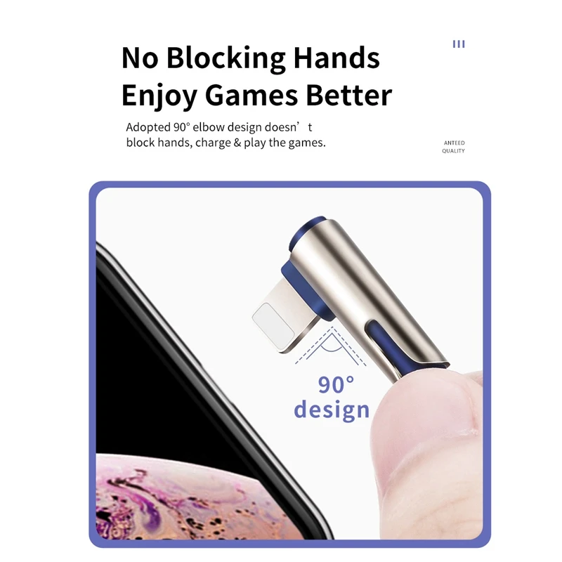  ROCK USB Kabel für iPhone 90 Degree Schnelle Lade Daten-synchronisierungs-kabel für iPhone XS MAX X