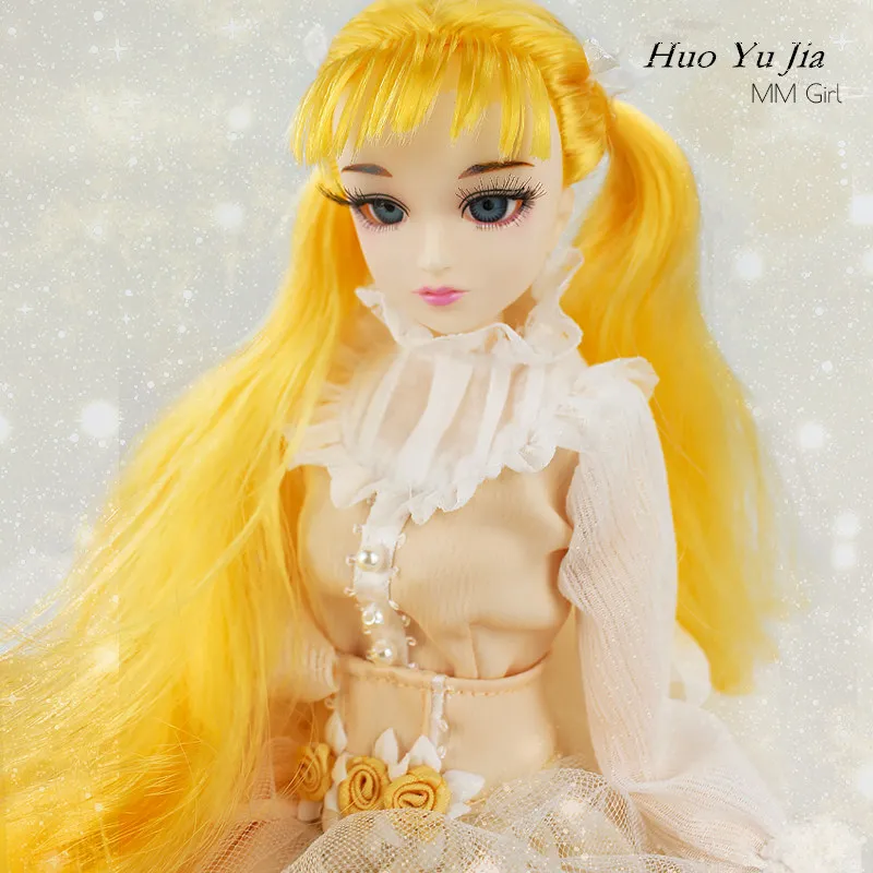 Fortune Days мм девушка как BJD кукла Huo Yu Jia с макияжем Reborn girls 14 суставное тело 35 см с изысканной подарочной коробкой упаковочная игрушка - Цвет: Like the picture