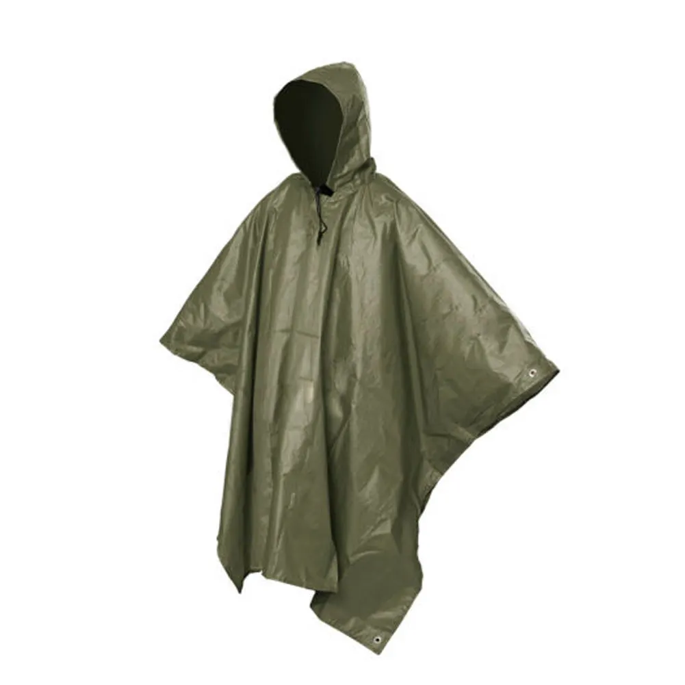 

3 In 1 Multifunctional Raincoat Outdoor Camping Hiking Travel Rain Poncho Backpack Rain Cover Waterproof Awning Climbing