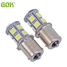 100 шт. высокое качество 1156 P21W 13SMD 5050 светодиодный 13 светодиодный автомобильный тормоз задних фонарей, фонарей указателей повтора сигнала тормозной фонарь свет 12 V BA15S 13SMD