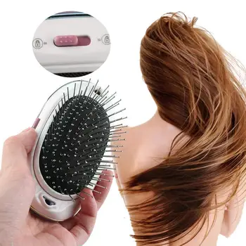 

Ionic Electric Hair Brush Portable Electric Negative Ions Hair Comb Anti-static Tangled Hair Comb WT-111