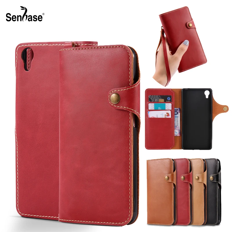 For Sony Xperia X Case Luxury Button Card Slot Hand Rope PU Leather Wallet Cover Dual F5122 F5121 Fundas | Мобильные телефоны и
