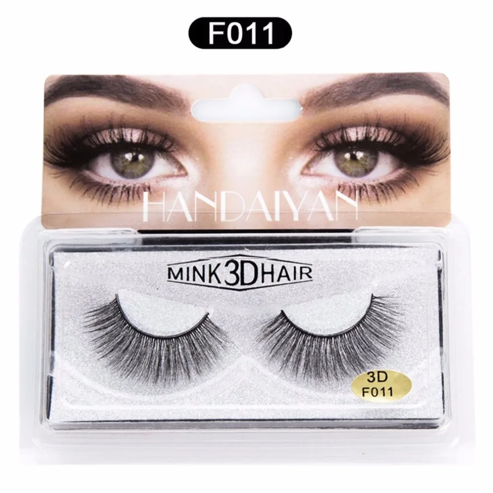 

1 Pair 3D Mink False Eyelashes Fake Eye Lashes Handmade Strip Lashes Eyelash Natural Bending Makeup Cosmetics Tool Box dropship