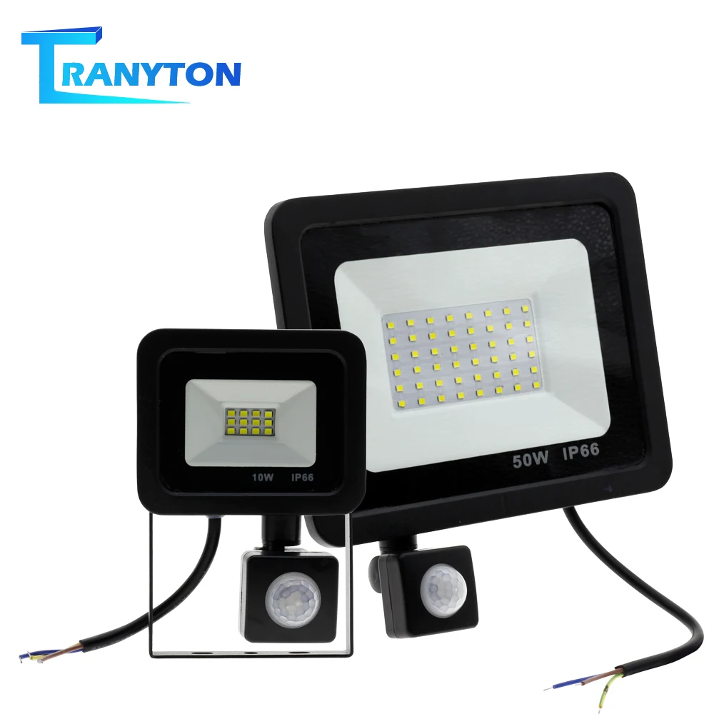 

10W 30W 50W LED Floodlight PIR Motion Sensor Outdoor Landscape Lighting 220V Waterproof Flood Light Garden Spotlight Wall Lamps