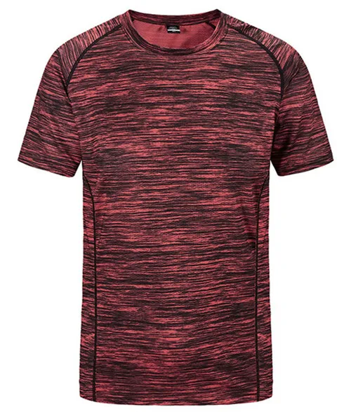 Мужская футболка размера плюс L~ 8XL, крутая, для бега, тренировки, быстросохнущая, для фитнеса, Влагоотводящая, Спортивная, компрессионная, для тренировок, Мужская футболка - Цвет: red