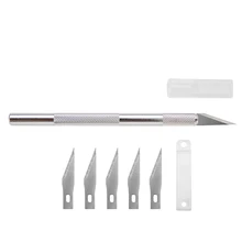 6 лезвий ремесло Работа нож для резки DIY резьба нож трафарет для забивания хобби зубчатая модель ремонт скульптура нож