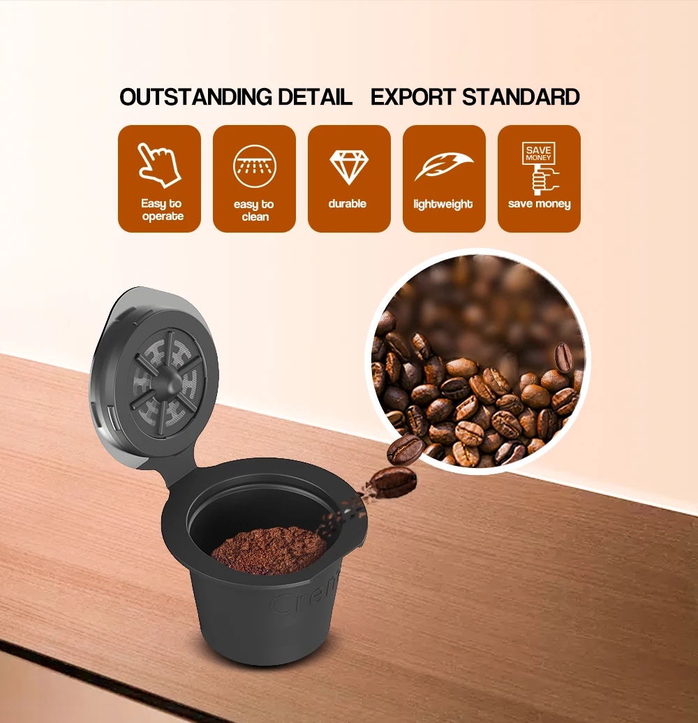 

Upgraded Version 3/4pcs Refillable Nespresso Capsule for Nespresso Coffee machine Refillable Capsule Reusable Nespresso Capsule