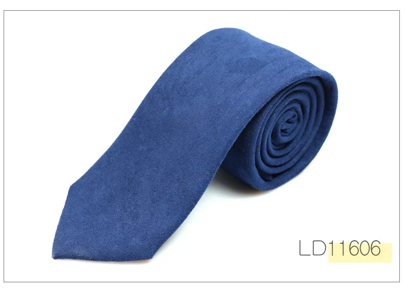 Новые мужские галстуки сплошной цвет кожи вельветовые мягкие для отдыха в британском стиле 6 см Super Skinny галстук Заводские со склада