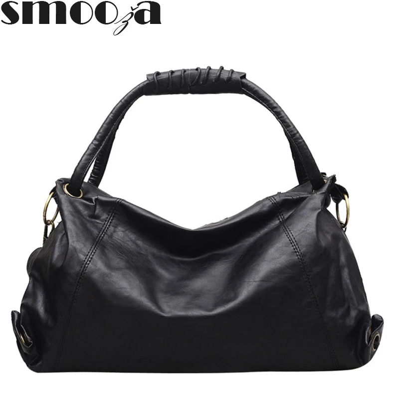 

SMOOZA Women's Casual handbag luxury Top-Handle shoulder bag women bags designer female Pu leather crossbody messenger bag