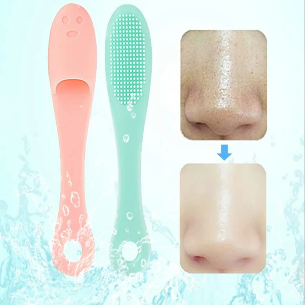 

Blackhead Brush Face Cleansing Extractor Remover Tool Unisex Practical silicone face wash brush loop spots cleaner vacuum pore