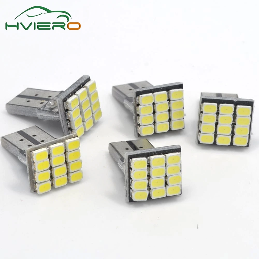 2X194 12SMD 1206 Белый светодиодный DC 12V Canbus без ошибок декодер Автоматическое внешнее освещение номерного знака Лампа для парковки Задняя лампа