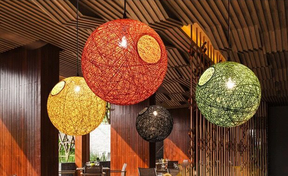 GO OCEAN Pendant Lights Chandelier Pendant Decor Modern Restaurant Rope Lamp Hanging Lamps For Living Room Loft Lights (40)