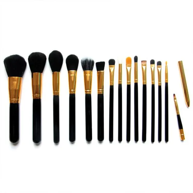 15pcs Rose gold foundation Makeup Brushes Set Eyeshadow ...