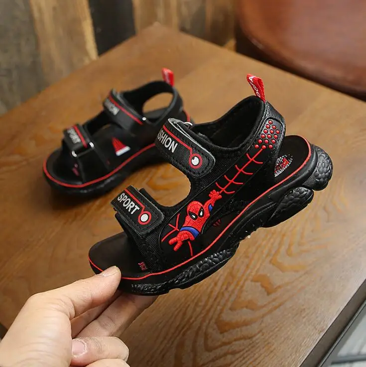 

Spider-Man Boys Casual Beach Shoes Soft Girls Children Sandals Summer Children's Shoes Children's Leather Sandals Kids