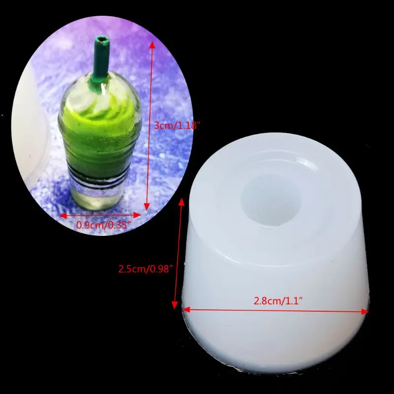 Mini Milk Tea Cup Resin Casting Mold UV Resin Silicone Mold Jewelry Making Tools