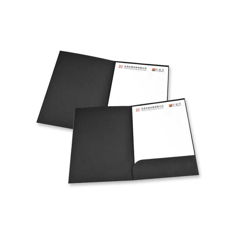

Zuoluo Factory Custom Office Stationery Document File Folders with dyed black paper