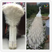Atacado 50 pcs branco bonito da pena do pavão olho 73-80 cm/29-32 polegada decorativo celebração palco desempenho diy