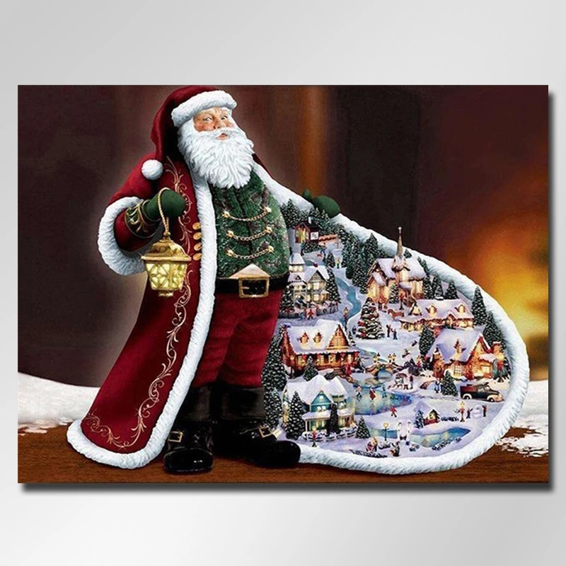 

5D Diamond Painting Santa Claus Full Square/ Round DIY Diamond embroidery Cross stitch Diamond crystal Wall Christmas Gift