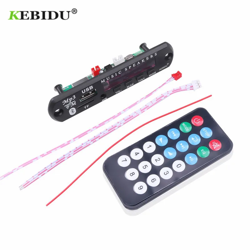 Автомобильный декодер KEBIDU 5 В 12 MP3 WMA плата аудио mp3-плеер USB TF FM радиомодуль
