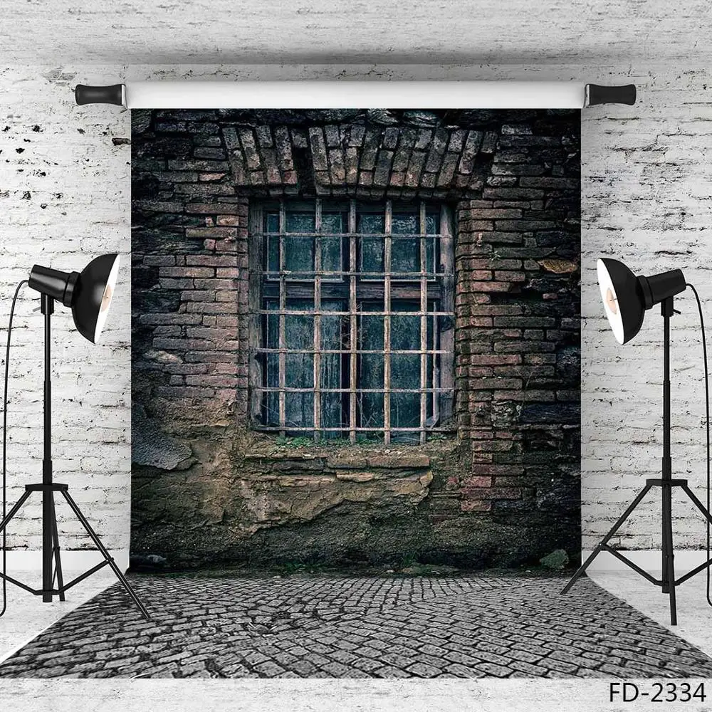 Кирпичная стена и пол окно мох фотофоны ткань Виниловый фон для фотосъемки