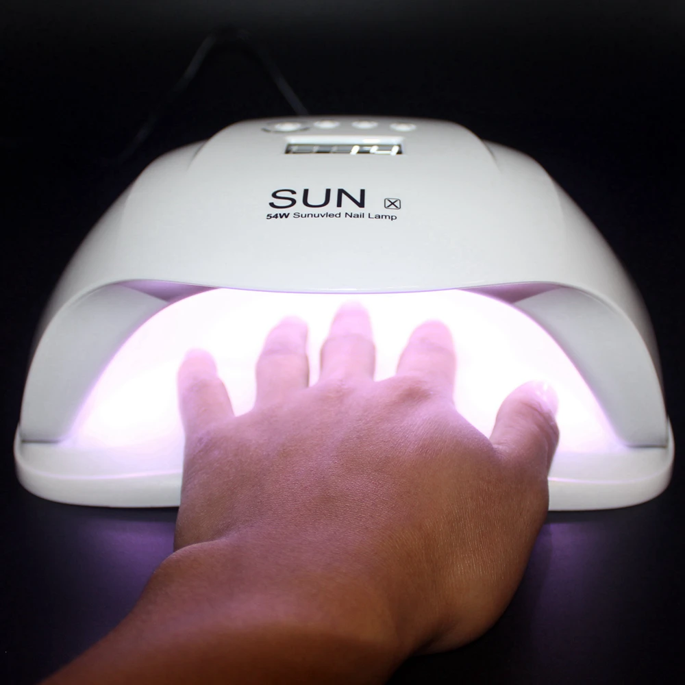 Модернизированная ультрафиолетовая лампа SUNX 54 W Светодиодная для ногтей с двумя