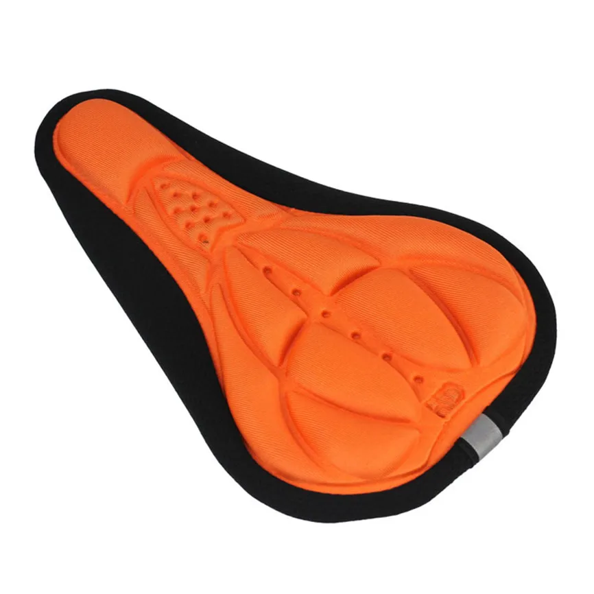 Велосипедная велосипедная 3D Силиконовая гелевая накладка на седло сиденья мягкая подушка 28*17 см Oct#2 - Цвет: Orange