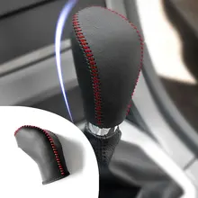 Auto Coperchio Ingranaggi Cuoio DELL’UNITÀ di elaborazione Per FORD S-MAX 2007-2008 Gear Pomello del cambio Della Copertura Del Cambio di Avvio Auto Accessori Interni