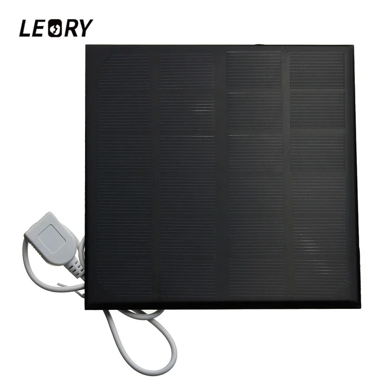 Мини солнечная панель LEORY 3 вт/4 5 вт/6 вт 6в с USB интерфейсом для мобильных телефонов