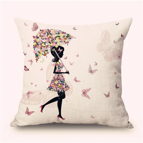 Милый цветочный хлопковый льняной чехол для подушки для дивана для дома capa de almofadas декоративный чехол для дивана - Цвет: 10