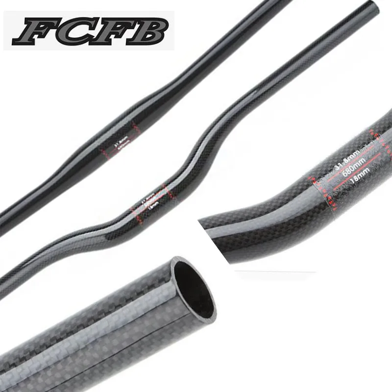 

Ultralight 3k Carbon MTB Handlebar Cycling Mountain Bike Bicycle Flat Handlebars rise handlebar 31.8mm 600-760mm FCFB