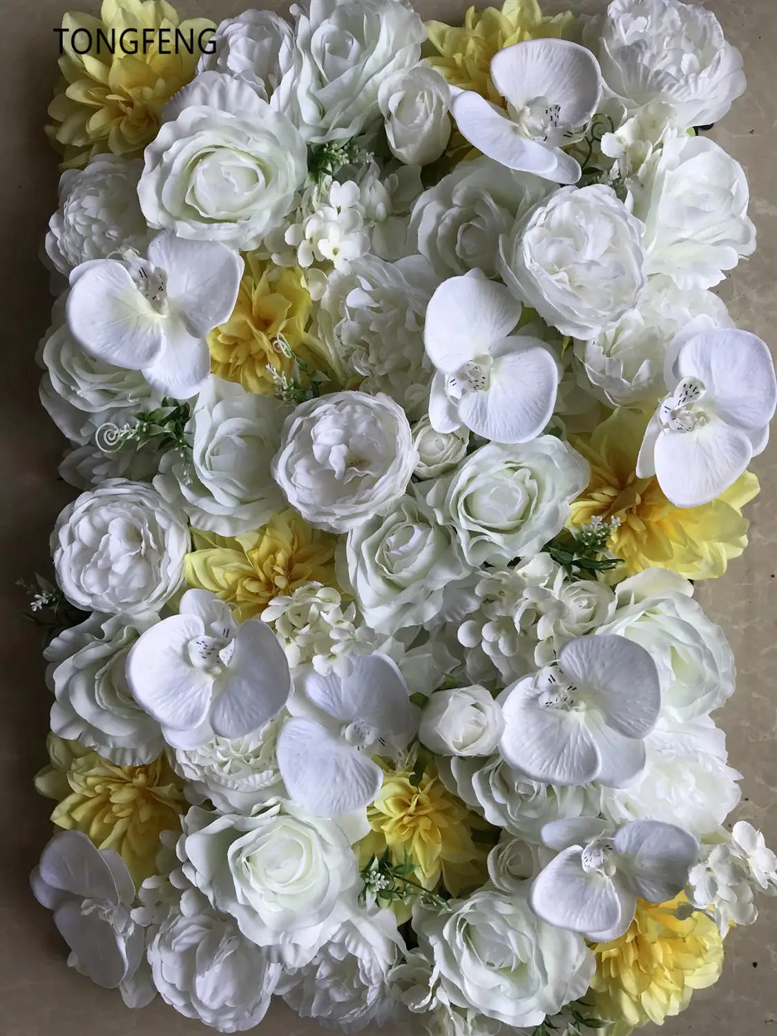 

TONGFENG 10pcs/lot Artificial silk rose peony hydrangea 3D flower wall wedding backdrop decoration flower runner wedding