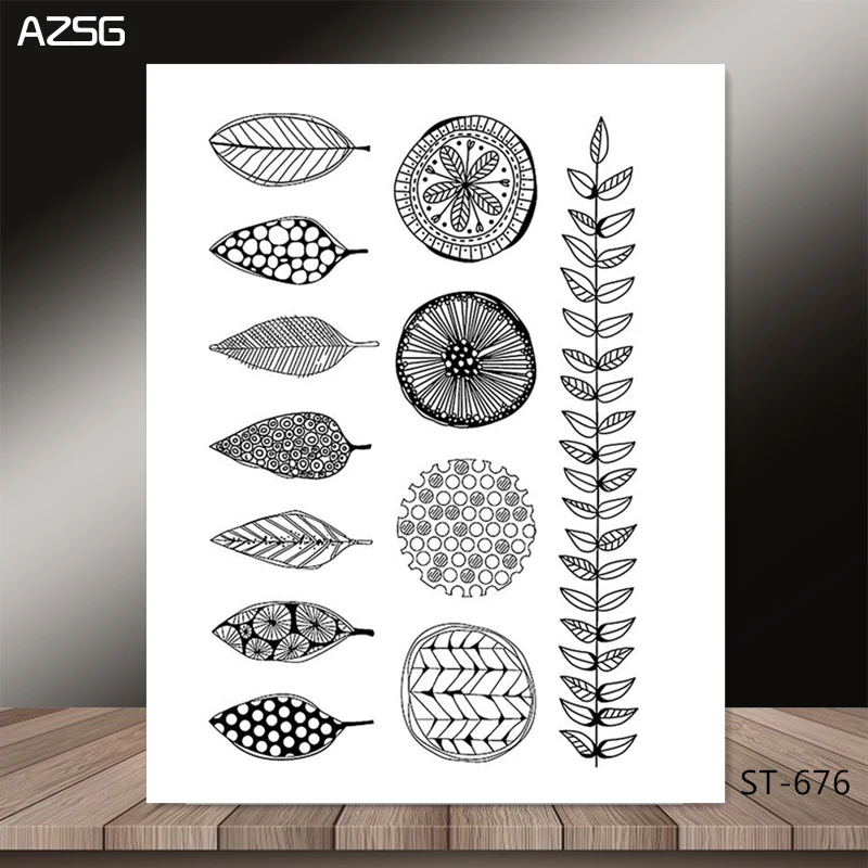

Leaves Transparent Silicone Clear Stamps/seal for DIY Scrapbooking/Card Making/Photo Album Decoration Supplies