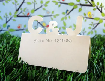 

Custom Initials Monogram Place Cards Set wedding party place table escort card
