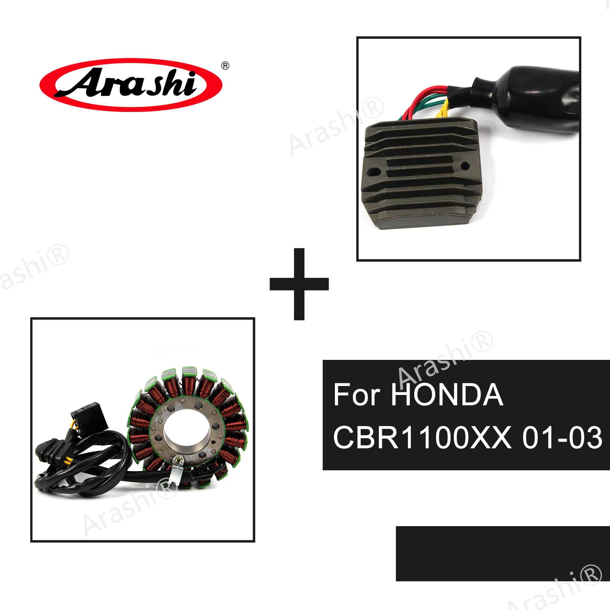 

Arashi 1 комплект регулятор напряжения катушки статора двигателя для HONDA CBR1100XX 2001 2002 2003 CBR 1100 XX CBR1100 1100XX
