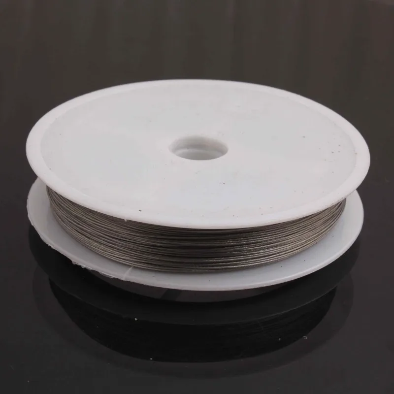 

Kwoi Vita 0.45MM Thickness 1 Roll 100m Stainless Steel Tiger Tail Wire for Chunky Necklace Jewelry Findings