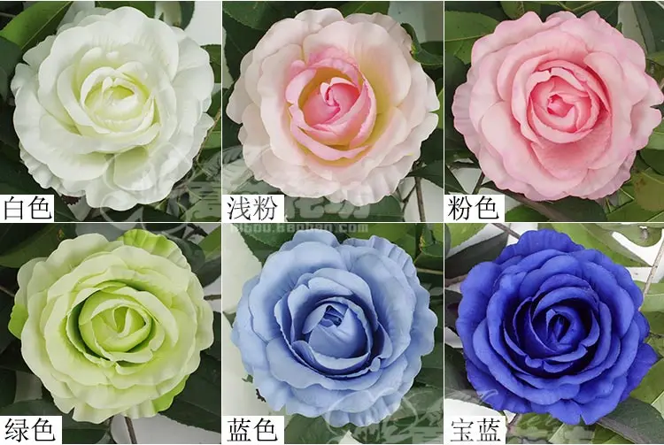 Artificial & Dried Flowers 50pcs/Lots 12cm Large Artificial Roses Flower Heads DIY Wedding Wall Arch Flowers Valentine's Day Party Decoration Fake Flowers dried flower wreath