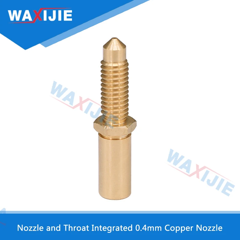 

5PCS/Lot Copper Nozzle Integrated Nozzle and Throat M6 Thread 0.4mm Wire Outlet Nozzles 1.75mm/3.0mm Filament General Purpose
