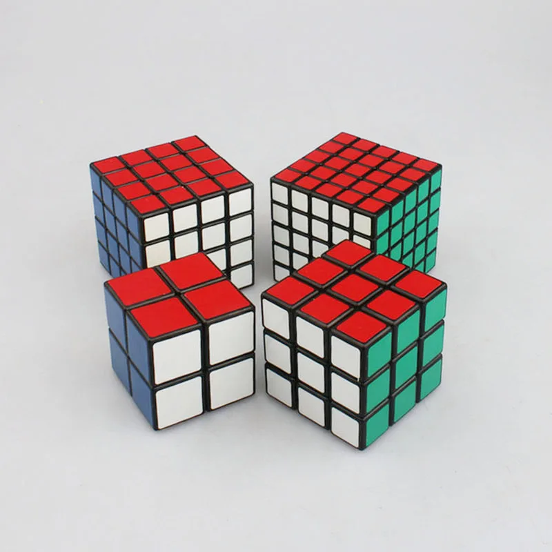 4 шт. Головоломка Куб Комплект 2x2x2, 3x3x3, 4x4x4, 5x5x5 Профессиональный Shengshou Скорость Cube Головоломка Куб Игрушечные лошадки Мэджико Cubo