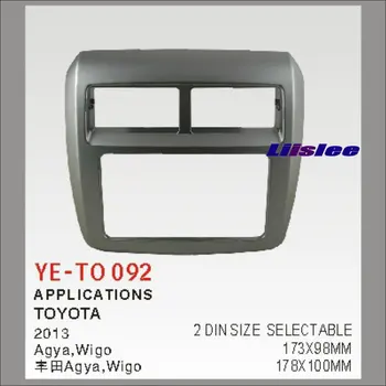 

Double 2 DIN Dash Mount Kit For Toyota Agya Wigo 2013 Adapter Bezel Facia / Audio Front Surround Frame ABS Panel Board