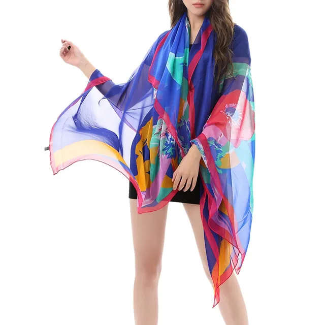 150*180cm Scarves Sexy Women's Chiffon Summer Bikini Scarf Swimsuit Dress Beach Cover Up Tunic