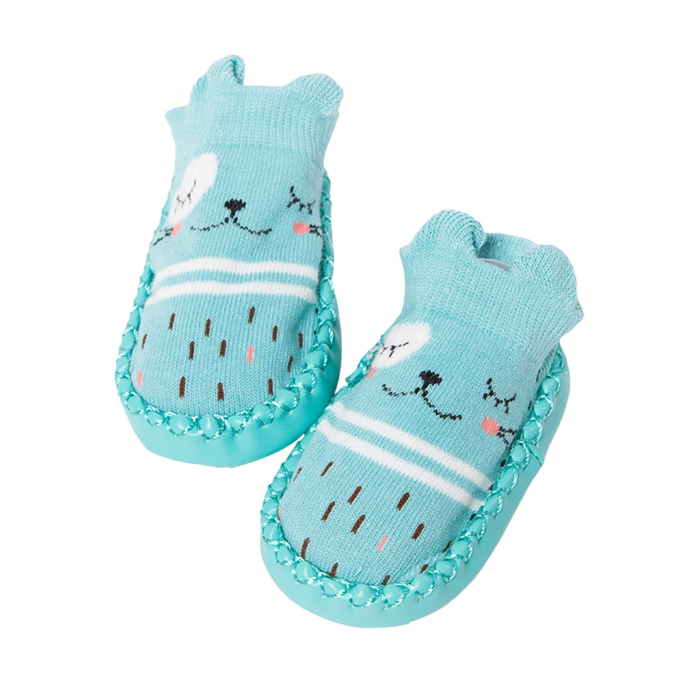 Baby Socks Newborn Toddler Anti skid Anti Slip Faux Leather Bottom