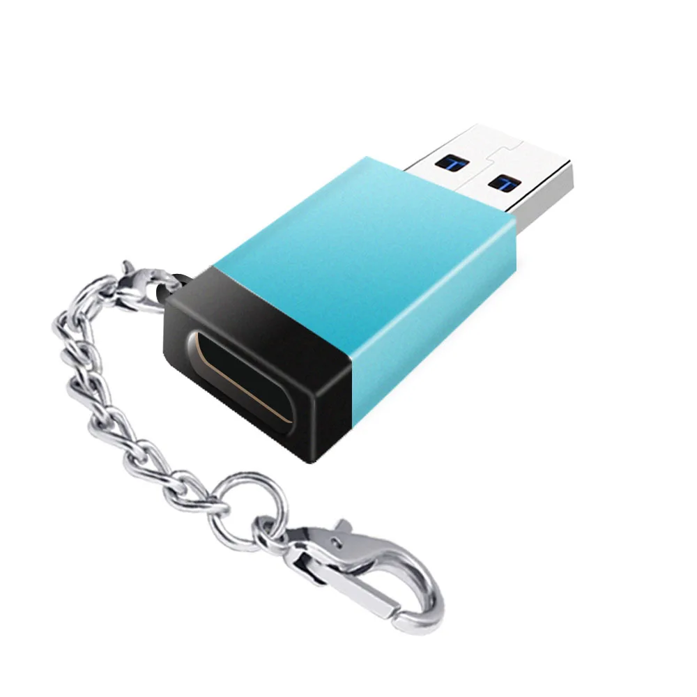 Type C To USB Keychain Adapter Black Phone Adapters USB 3.0 Male To USB C Female Adapters Support Data Transfer And Charge (4)