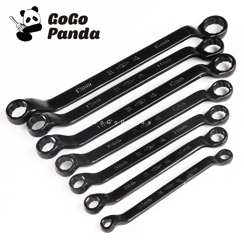 

Free Shipping High Quality Box End Wrench Daul Head Ratchet Handle Spanner 5.5*7-16*18