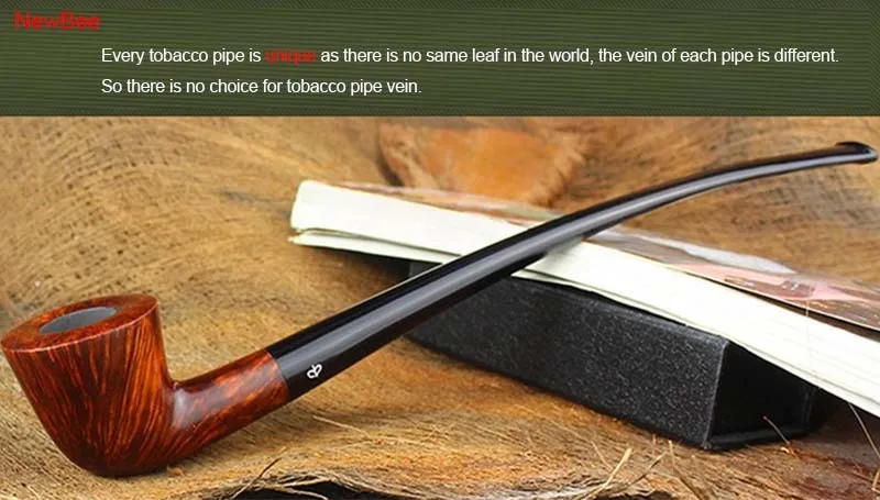 2 imported briar wood pipes handmade long stem pipes for reading flavored tobacco pipes